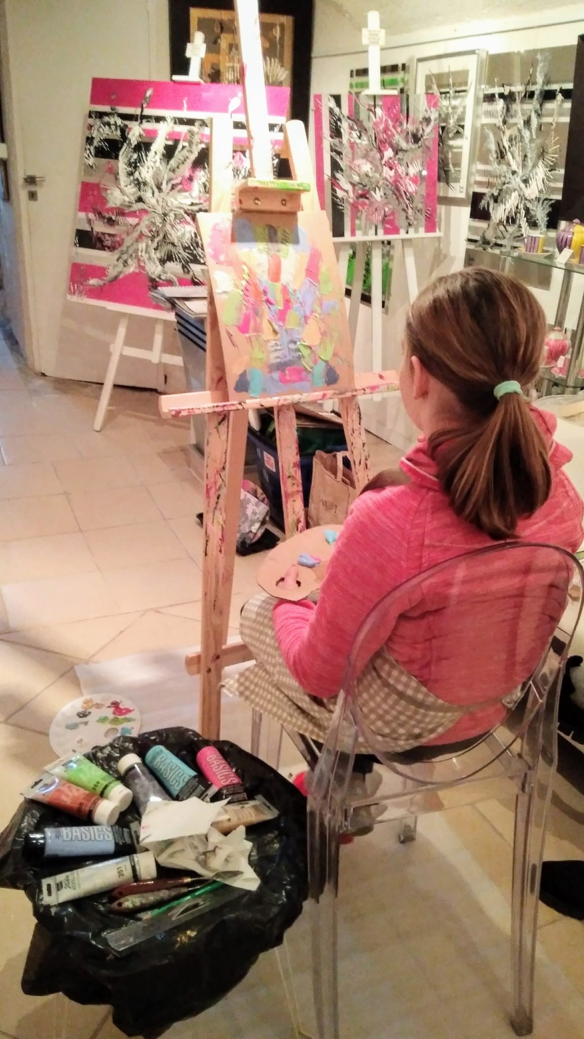 Cours De Peinture Abstraite Au Couteau A Biot Galerie D Art Nadal Olivie